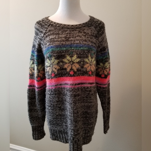 American Eagle Rainbow Snowflake Jegging Sweater M - Picture 2 of 8